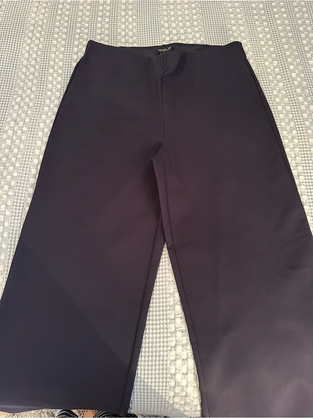 Rachel Zoe High Waist Wide Leg Pants Womens Size 14 Navy Blue Stretch Trousers